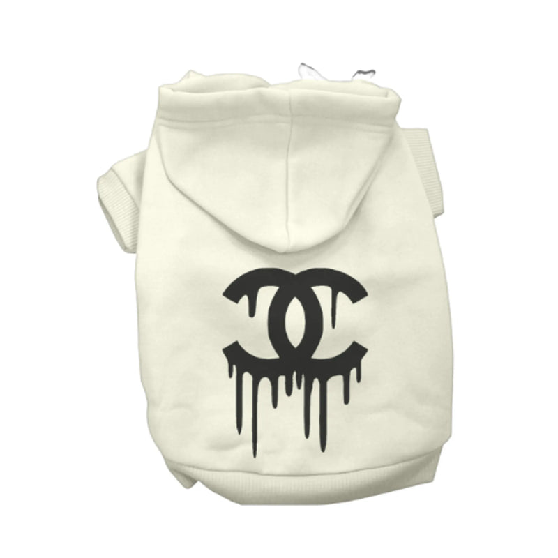 Designer-Inspired Dog Hoodie | Soft Poly-Cotton Pet Sweatshirt