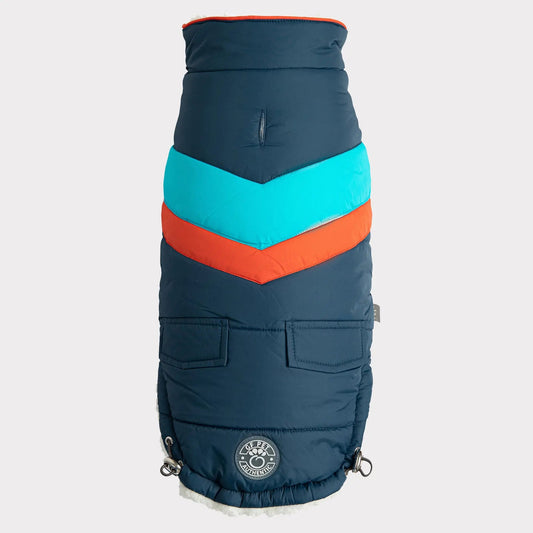 Dog Puffer Jacket | Water-Repellent Alpine Coat Dark Blue