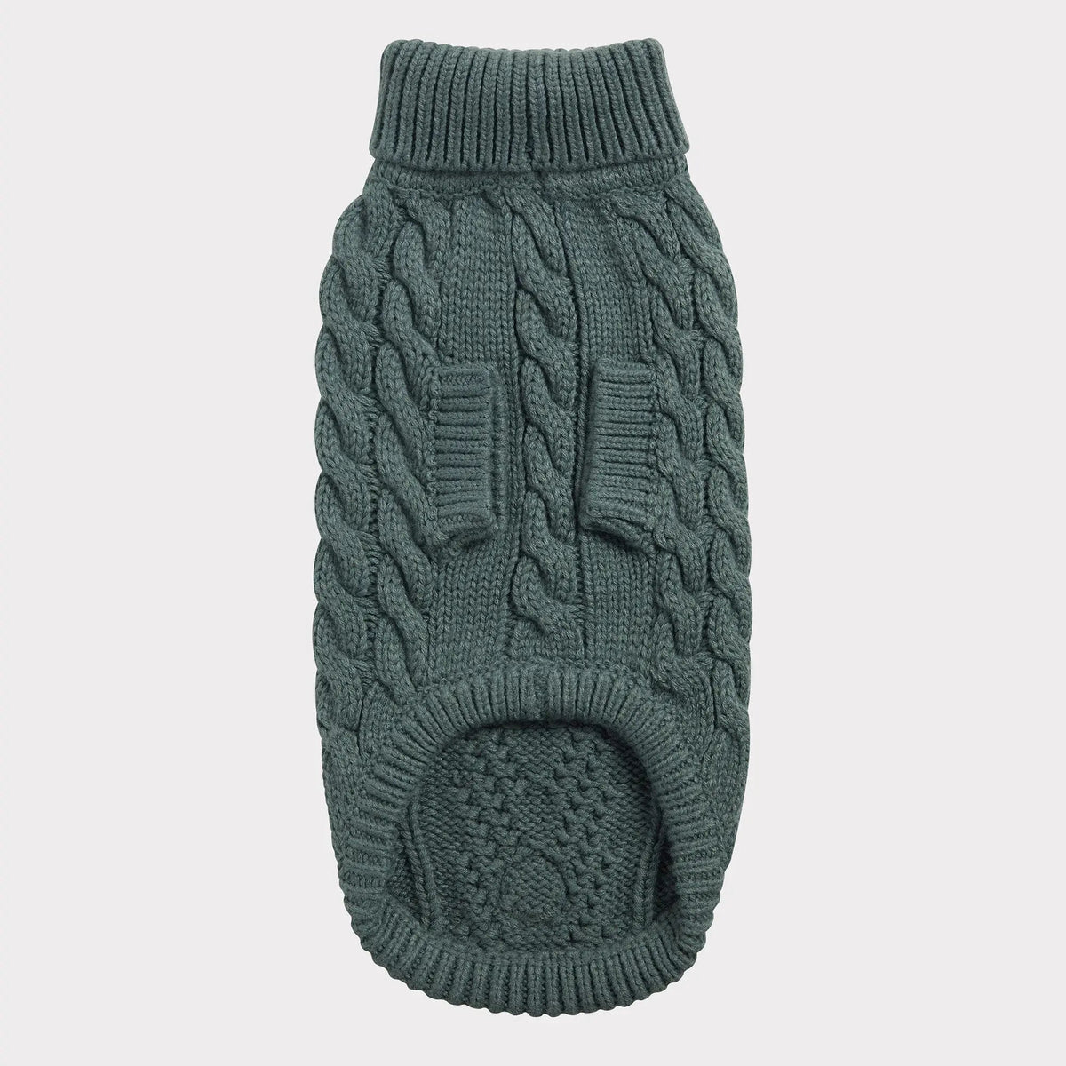 Cable Knit Dog Sweater in Sage Green | GF PET Chalet