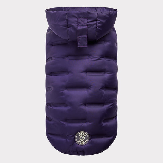 Purple Quilted Dog Parka – Lightweight Winter Jacket