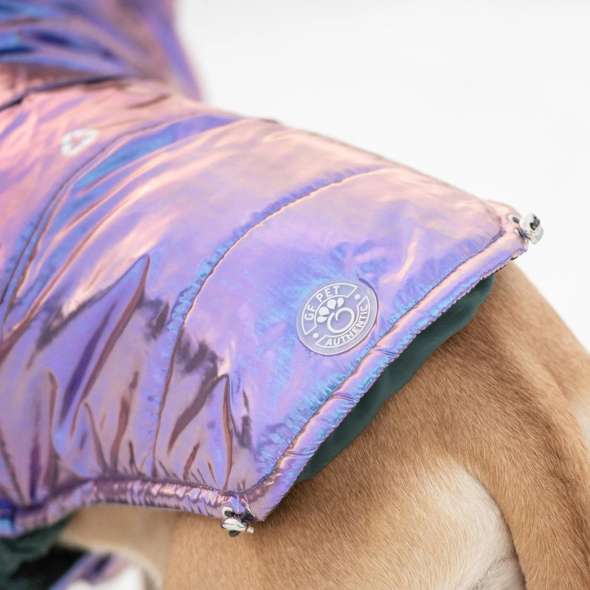 Recycled Dog Parka Iridescent | Weather-Resistant Pet Jacket