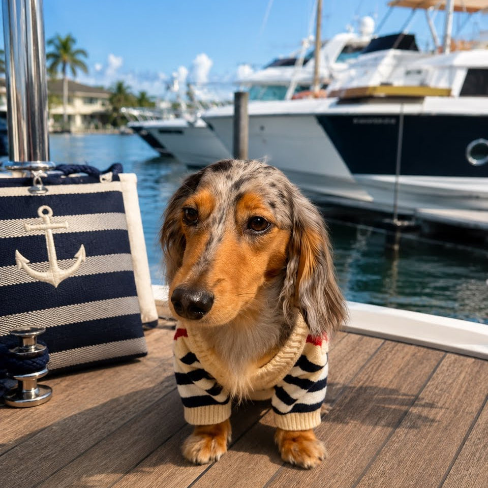 Striped Button-Down Cardigan Sweater for Dogs | Posh Dog Life