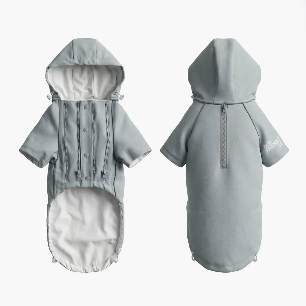 Waterproof Dog Raincoat Grey – Storm Pro All-Weather Protection
