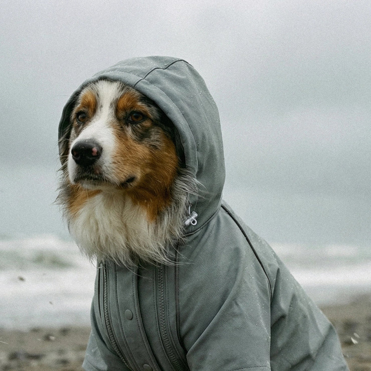 Waterproof Dog Raincoat Grey – Storm Pro All-Weather Protection