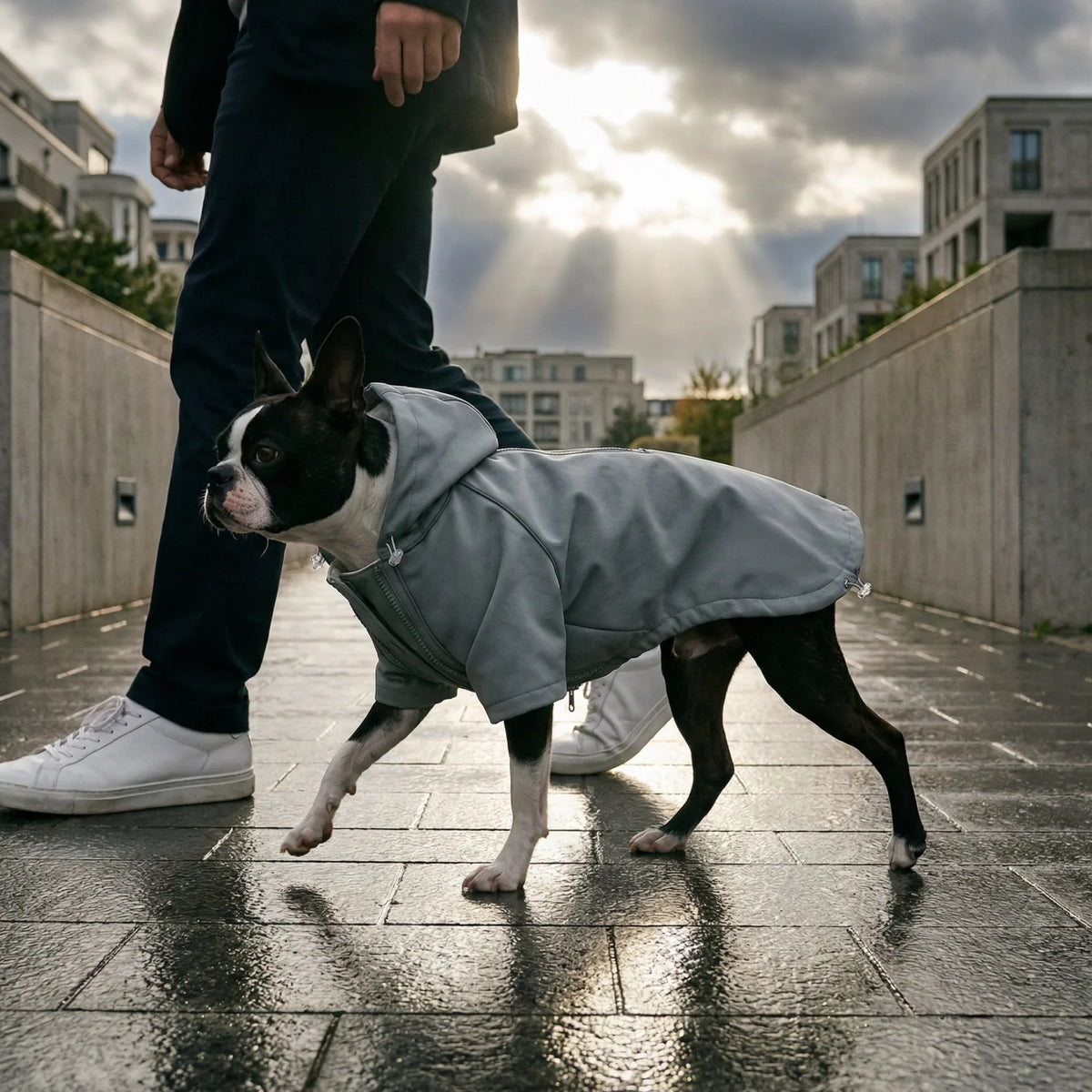 Waterproof Dog Raincoat Grey – Storm Pro All-Weather Protection