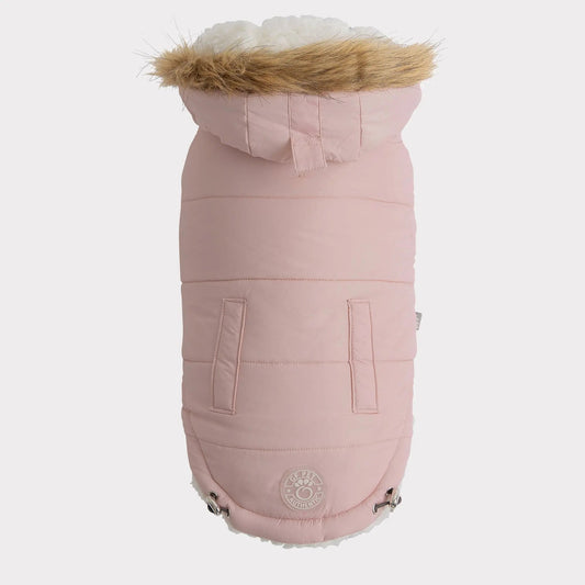 Water-Resistant Dog Parka Pink – Warm Winter Coat